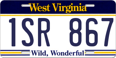 WV license plate 1SR867