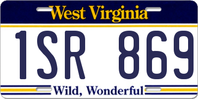 WV license plate 1SR869