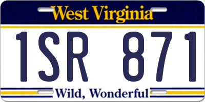 WV license plate 1SR871
