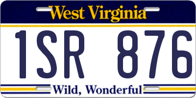 WV license plate 1SR876