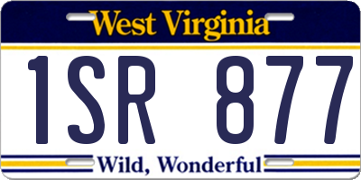 WV license plate 1SR877