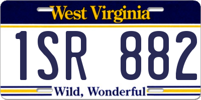 WV license plate 1SR882