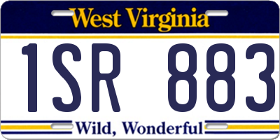 WV license plate 1SR883
