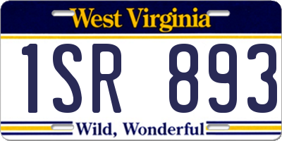 WV license plate 1SR893