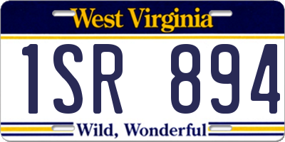 WV license plate 1SR894