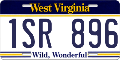 WV license plate 1SR896