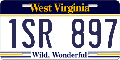 WV license plate 1SR897