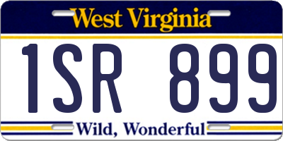 WV license plate 1SR899