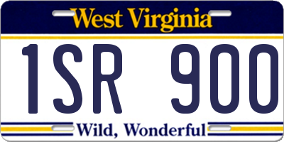 WV license plate 1SR900