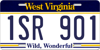 WV license plate 1SR901