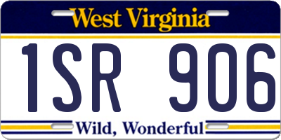 WV license plate 1SR906
