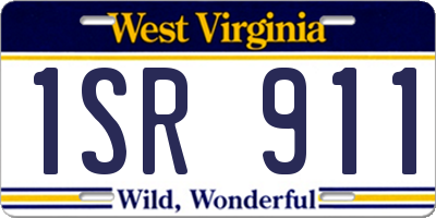 WV license plate 1SR911