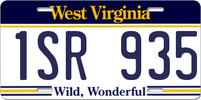 WV license plate 1SR935