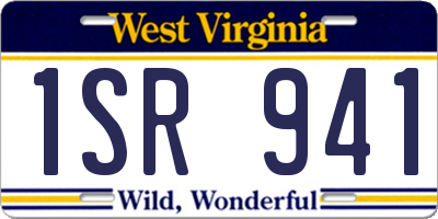 WV license plate 1SR941