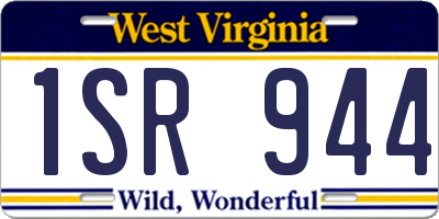 WV license plate 1SR944