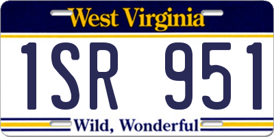 WV license plate 1SR951