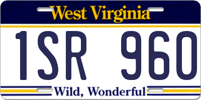 WV license plate 1SR960