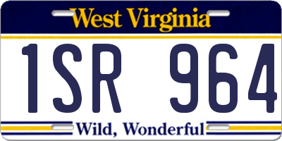 WV license plate 1SR964