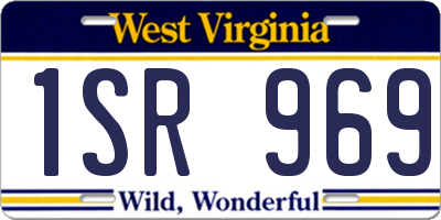 WV license plate 1SR969