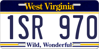 WV license plate 1SR970