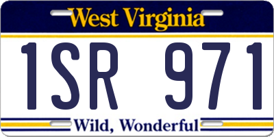 WV license plate 1SR971