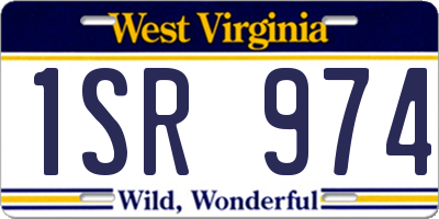 WV license plate 1SR974