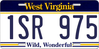 WV license plate 1SR975