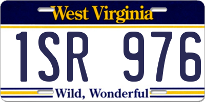 WV license plate 1SR976