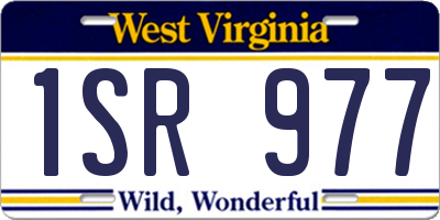 WV license plate 1SR977