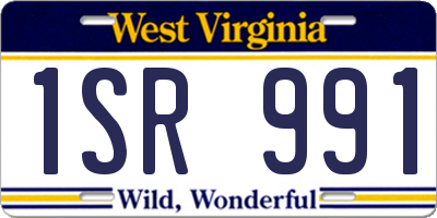WV license plate 1SR991