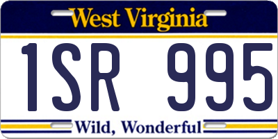 WV license plate 1SR995