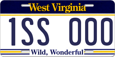 WV license plate 1SS000