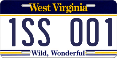 WV license plate 1SS001
