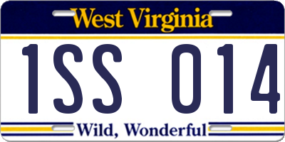 WV license plate 1SS014