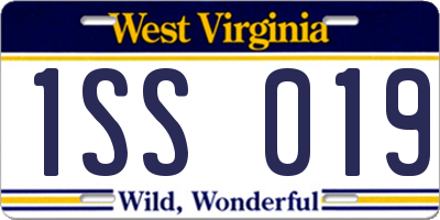 WV license plate 1SS019