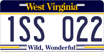 WV license plate 1SS022