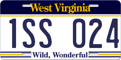 WV license plate 1SS024