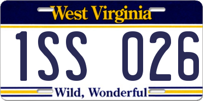 WV license plate 1SS026