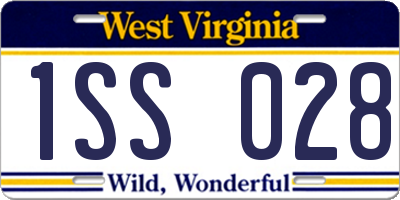 WV license plate 1SS028