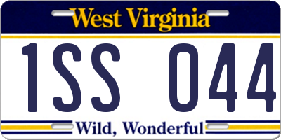 WV license plate 1SS044