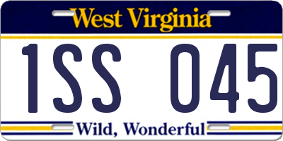 WV license plate 1SS045