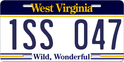 WV license plate 1SS047