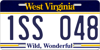 WV license plate 1SS048