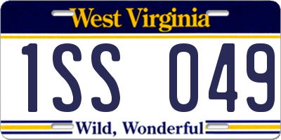 WV license plate 1SS049