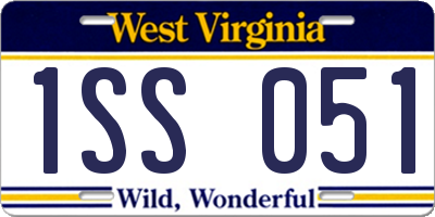 WV license plate 1SS051