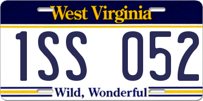 WV license plate 1SS052