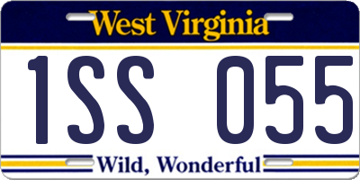 WV license plate 1SS055
