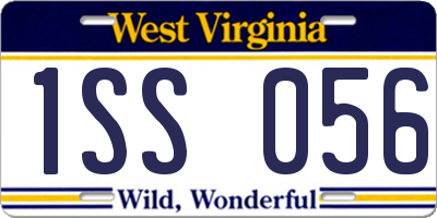 WV license plate 1SS056