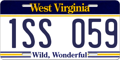 WV license plate 1SS059