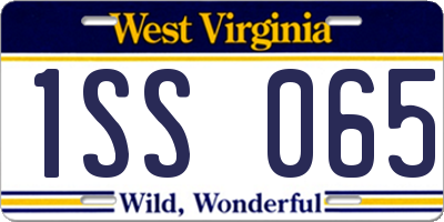 WV license plate 1SS065